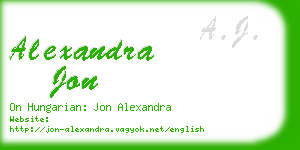 alexandra jon business card
